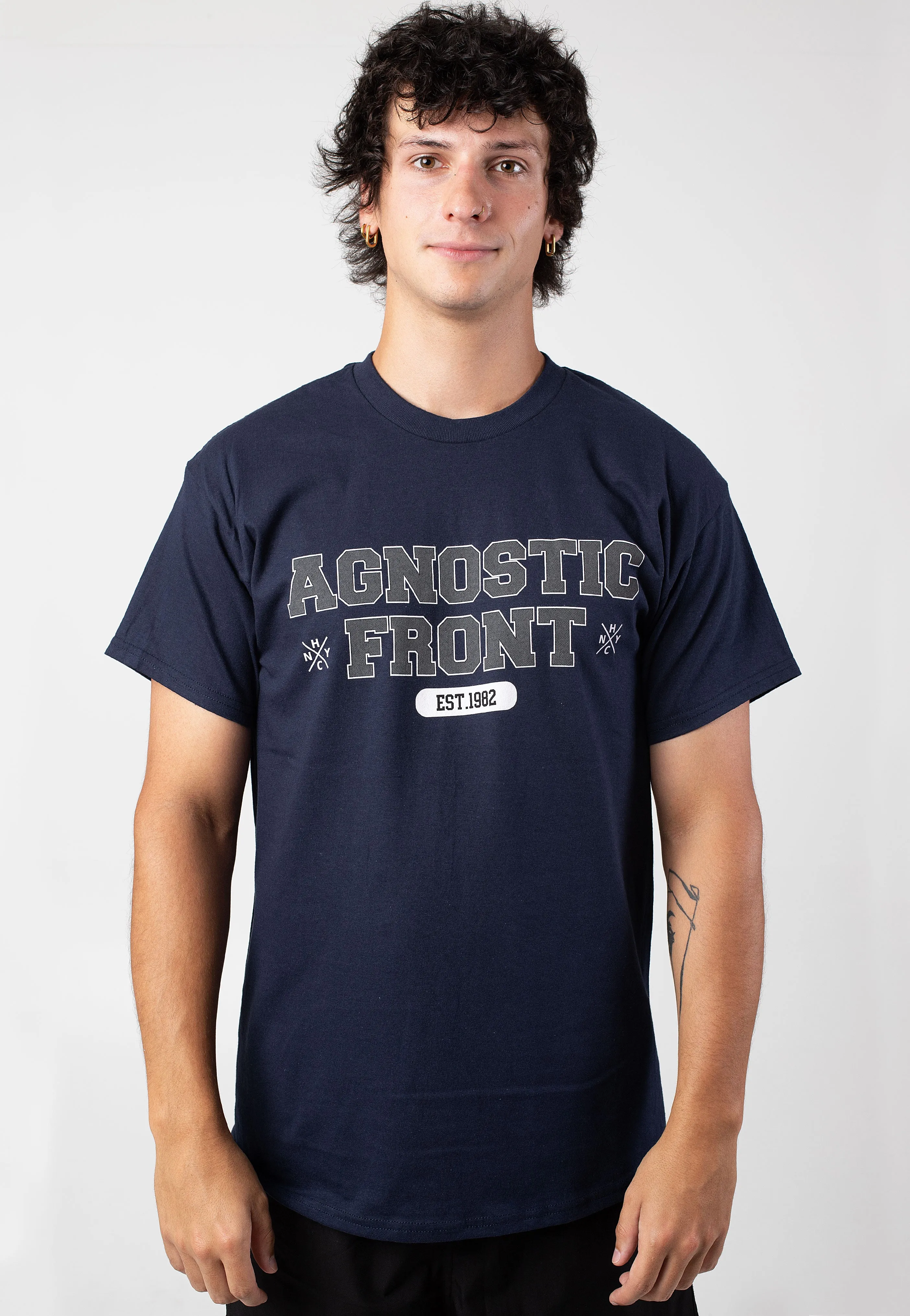 Agnostic Front - Baseball Logo Navy - T-Shirt