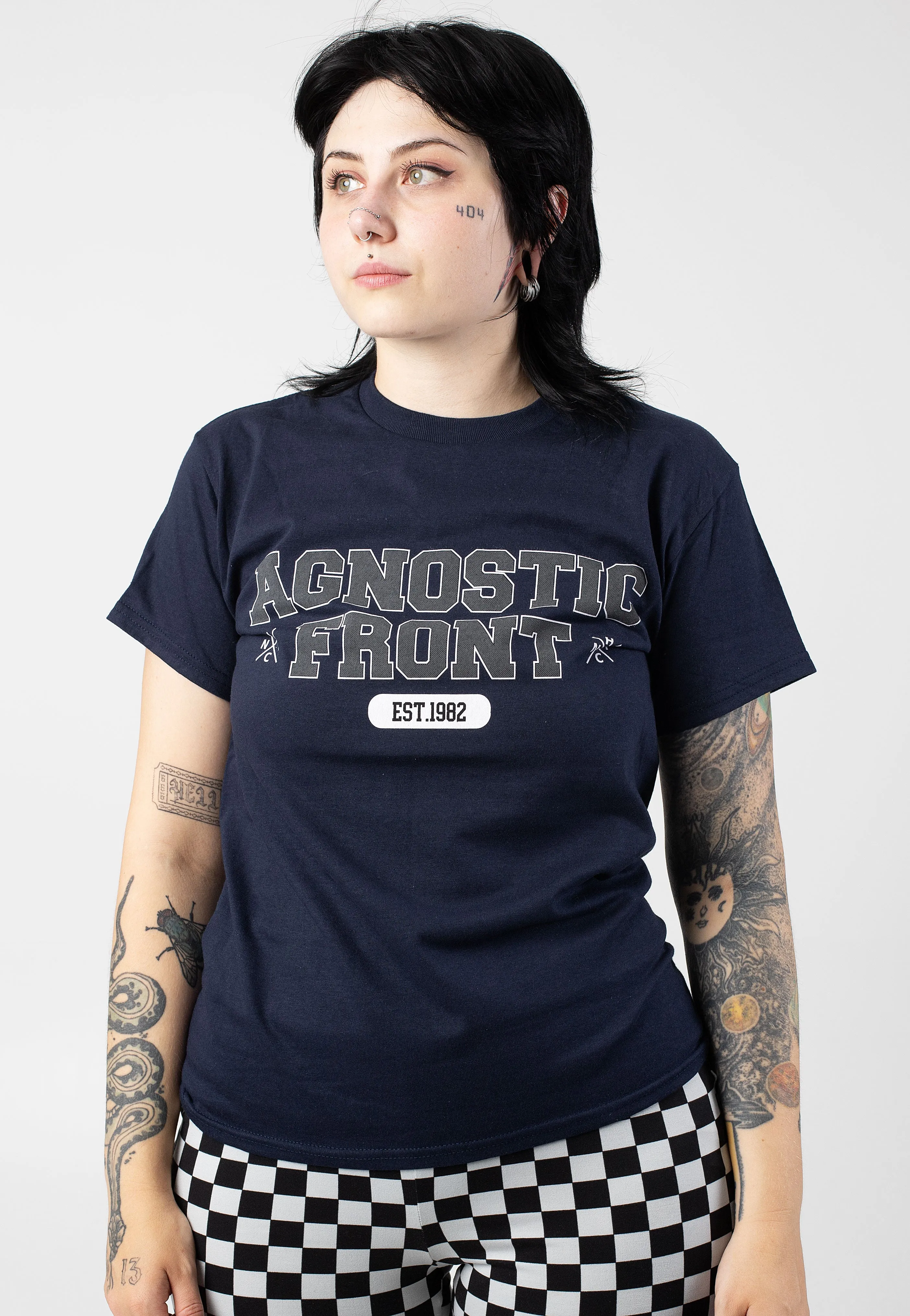 Agnostic Front - Baseball Logo Navy - T-Shirt