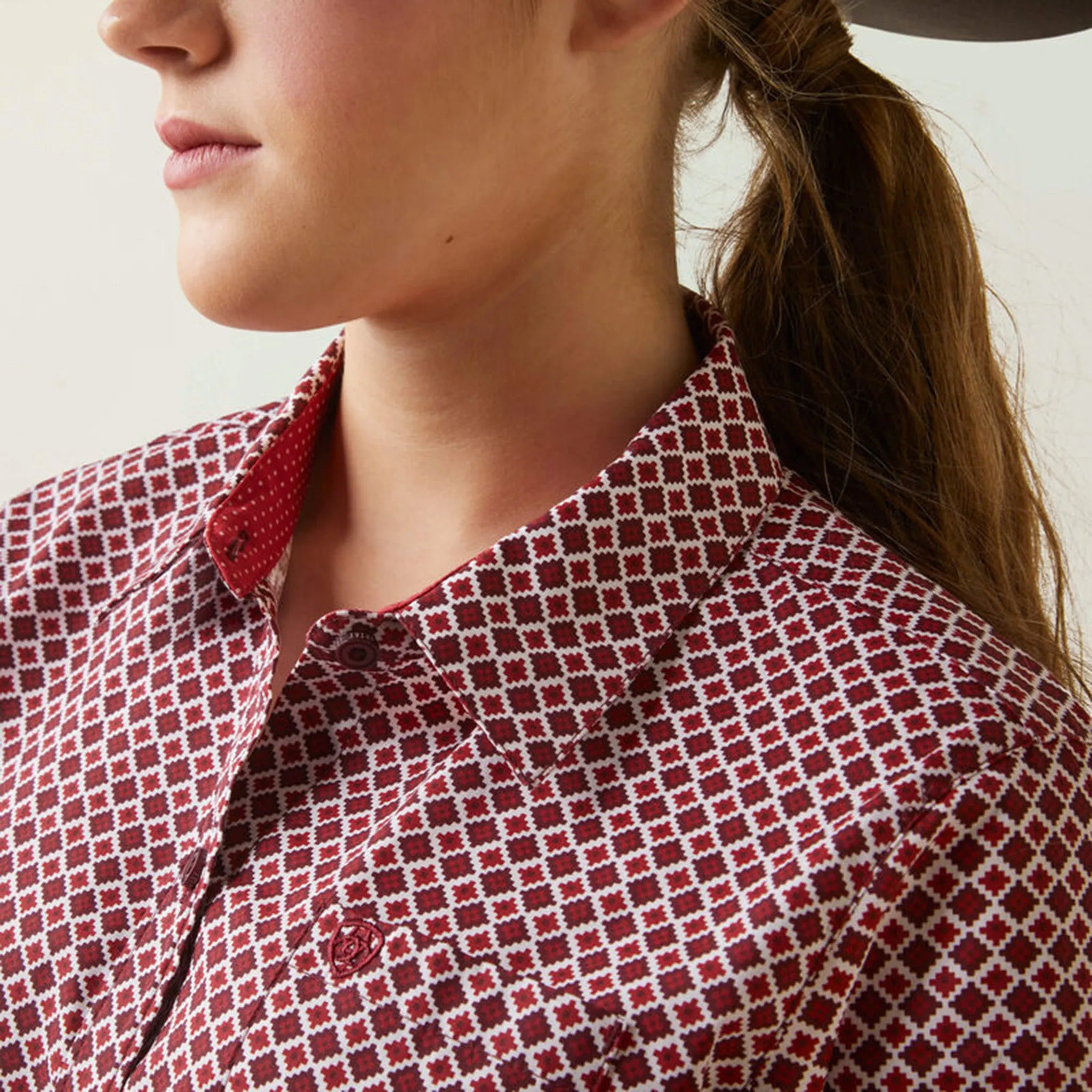 Ariat Women's Kirby Red Geo Stretch Shirt