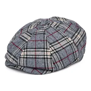 Brixton Hats Brood Check Newsboy Cap - Blue-Off White
