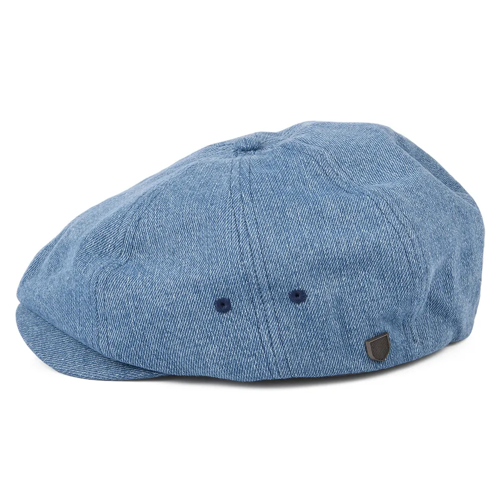 Brixton Hats Brood Lightweight Newsboy Cap - Washed Denim