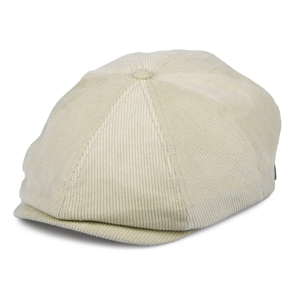 Brixton Hats Brood Lightweight X Snap Corduroy Newsboy Cap - Off White