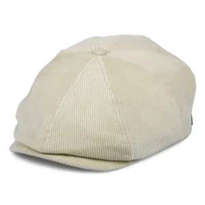 Brixton Hats Brood Lightweight X Snap Corduroy Newsboy Cap - Off White