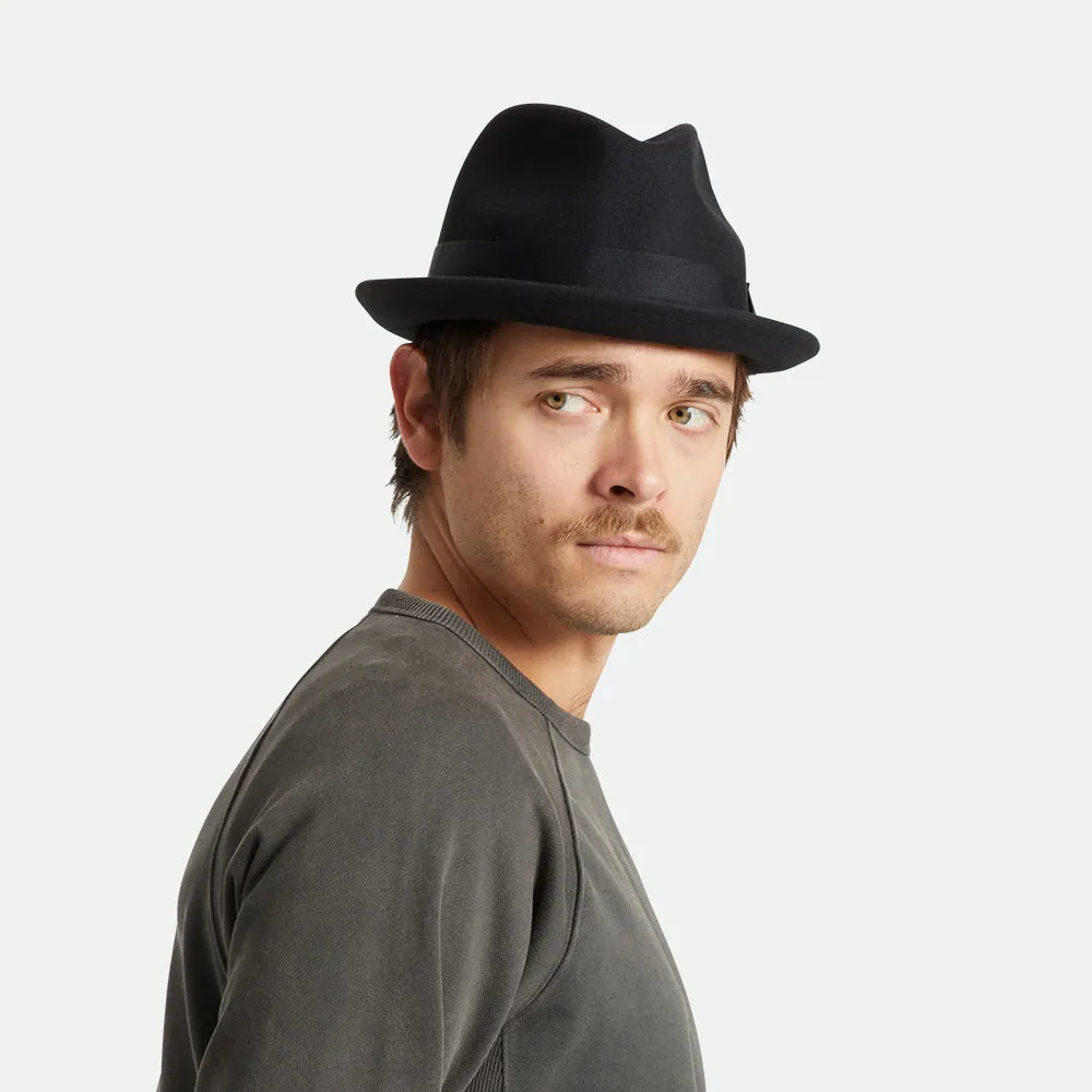 Brixton Hats Gain Wool Felt Trilby Hat - Black