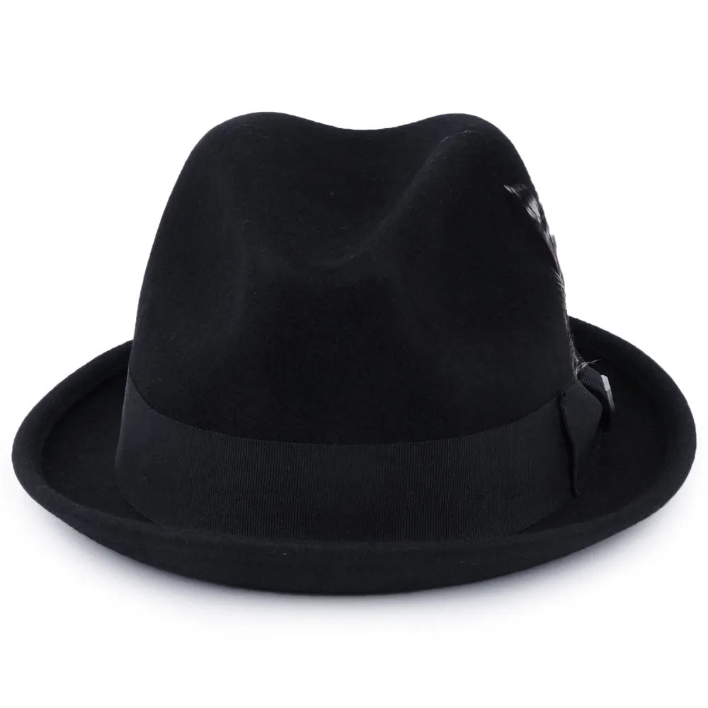 Brixton Hats Gain Wool Felt Trilby Hat - Black