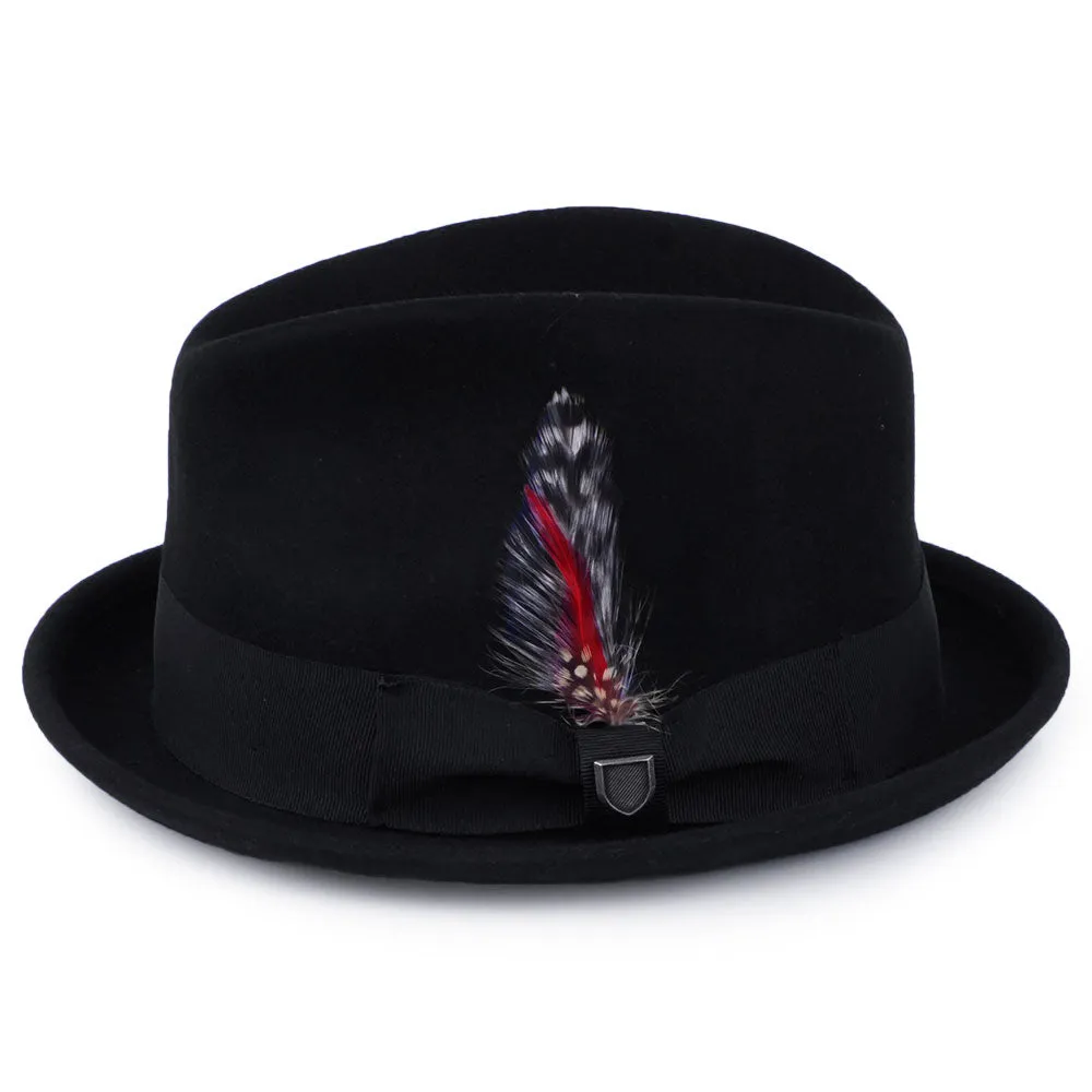 Brixton Hats Gain Wool Felt Trilby Hat - Black