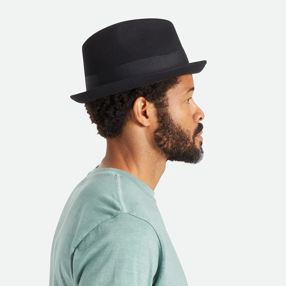 Brixton Hats Gain Wool Felt Trilby Hat - Black
