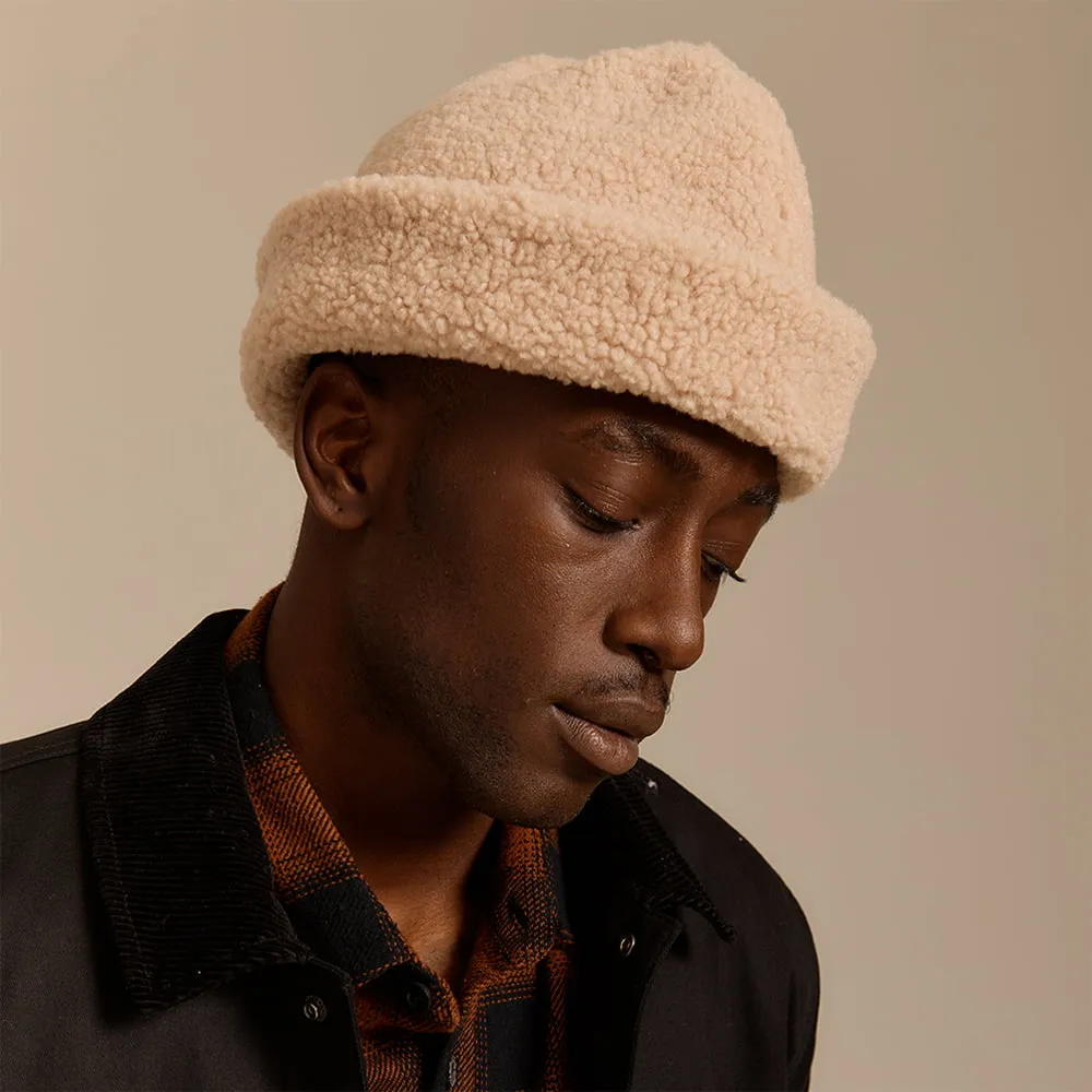 Brixton Hats Ginsburg Faux Sherpa Winter Hat - Oatmeal