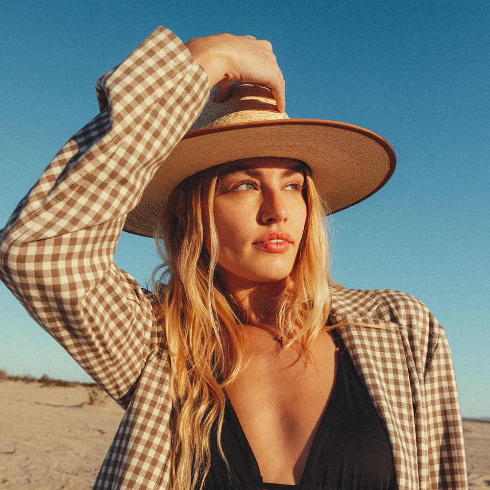 Brixton Hats Jo Rancher Straw Cowboy Hat - Natural-Tan