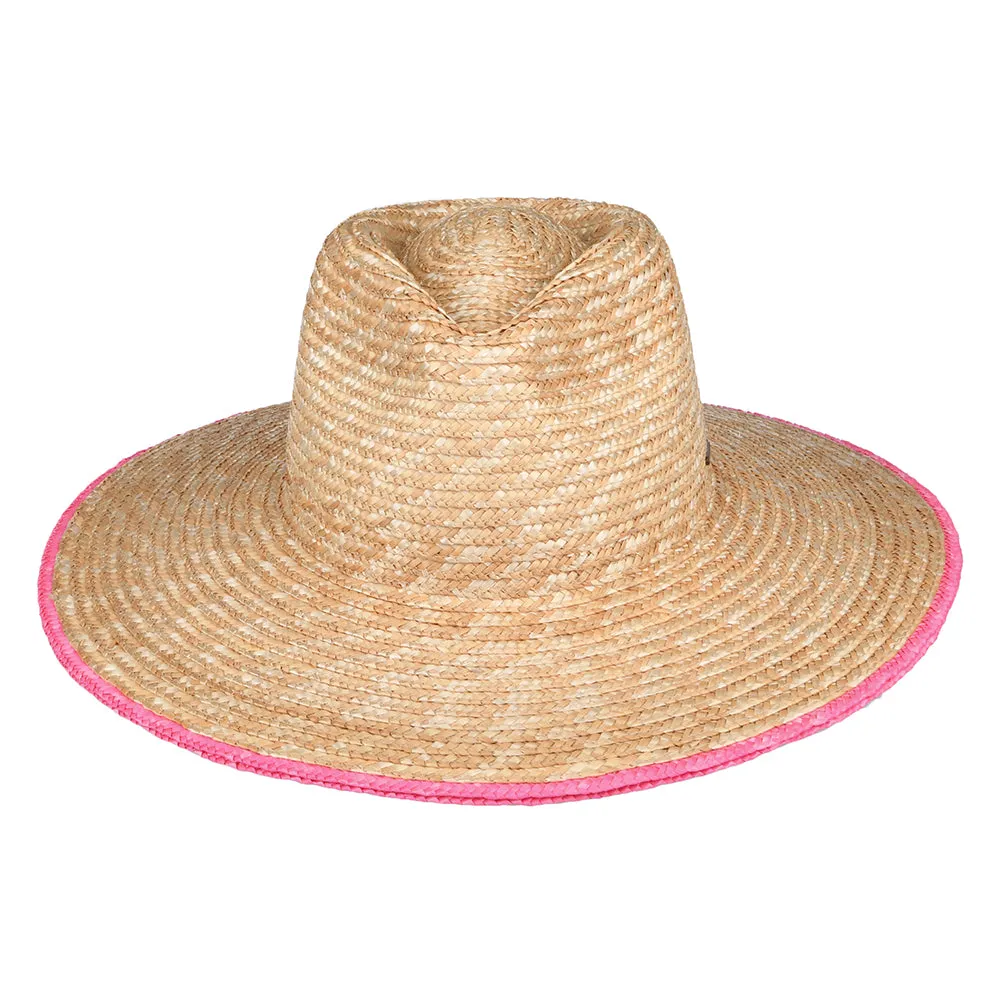 Brixton Hats Joanna Festival Straw Sun Hat - Natural-Pink