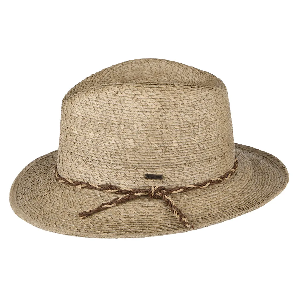 Brixton Hats Messer Western Straw Fedora Hat - Sand