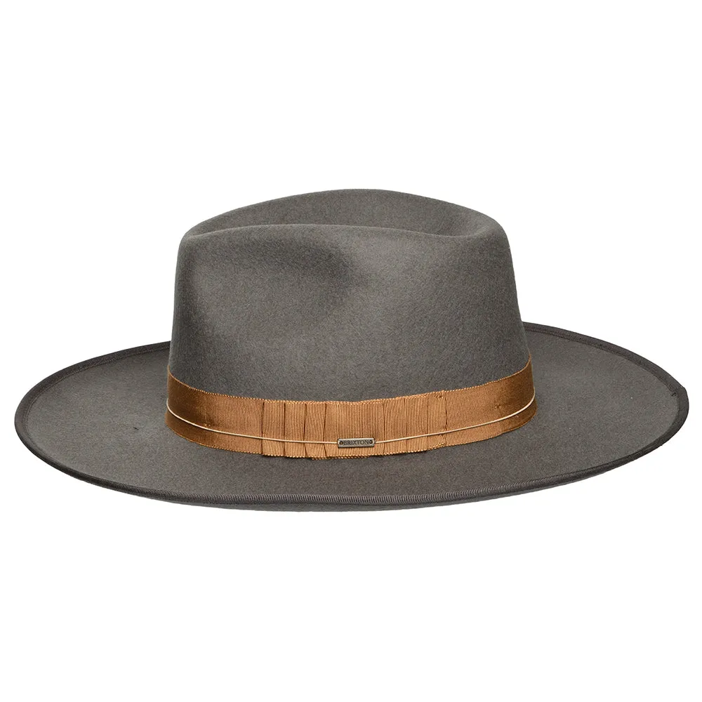 Brixton Hats Reno Wool Felt Fedora Hat - Dark Grey