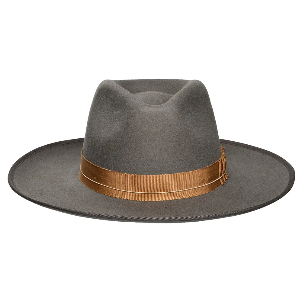 Brixton Hats Reno Wool Felt Fedora Hat - Dark Grey