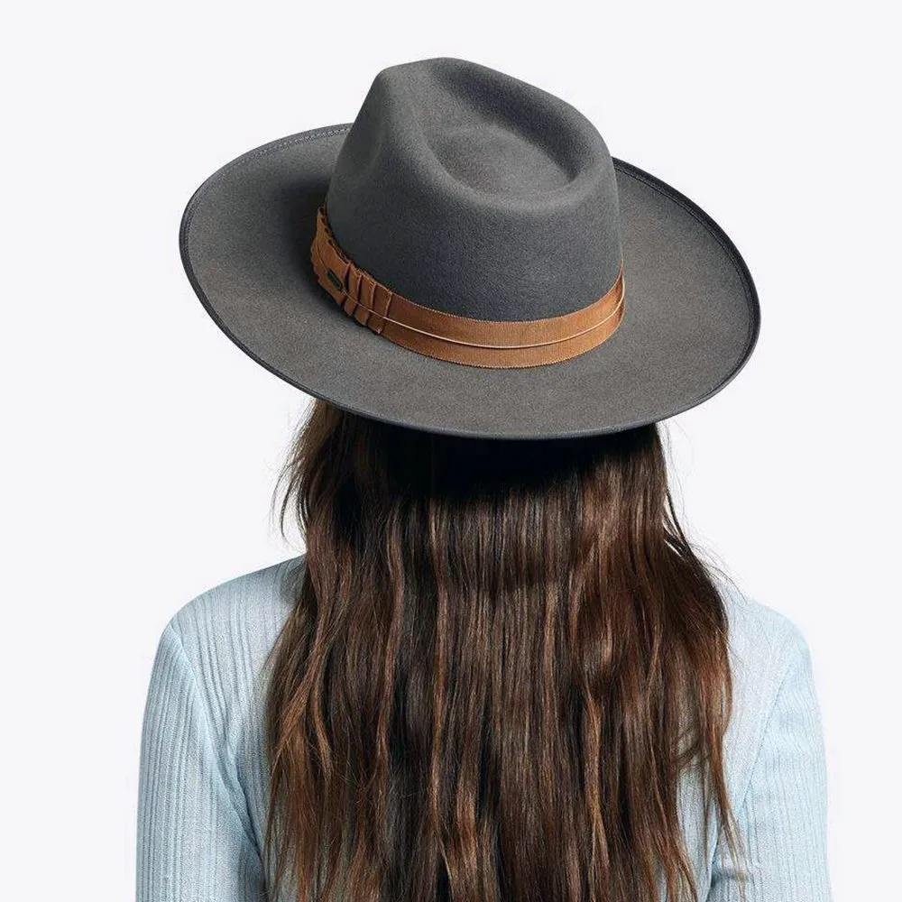 Brixton Hats Reno Wool Felt Fedora Hat - Dark Grey