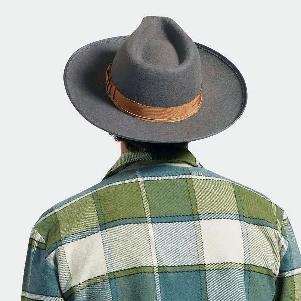 Brixton Hats Reno Wool Felt Fedora Hat - Dark Grey