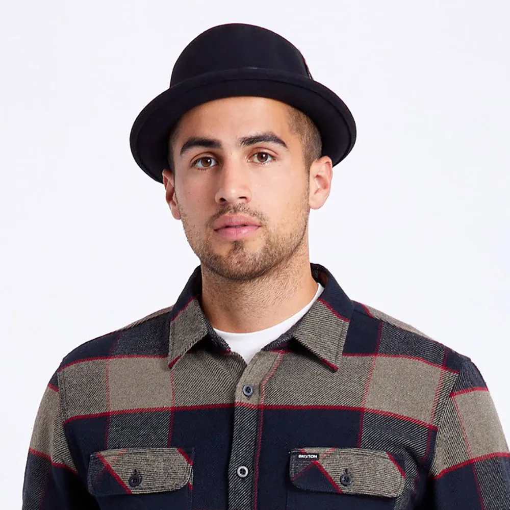 Brixton Hats Stout Wool Felt Pork Pie Hat - Black