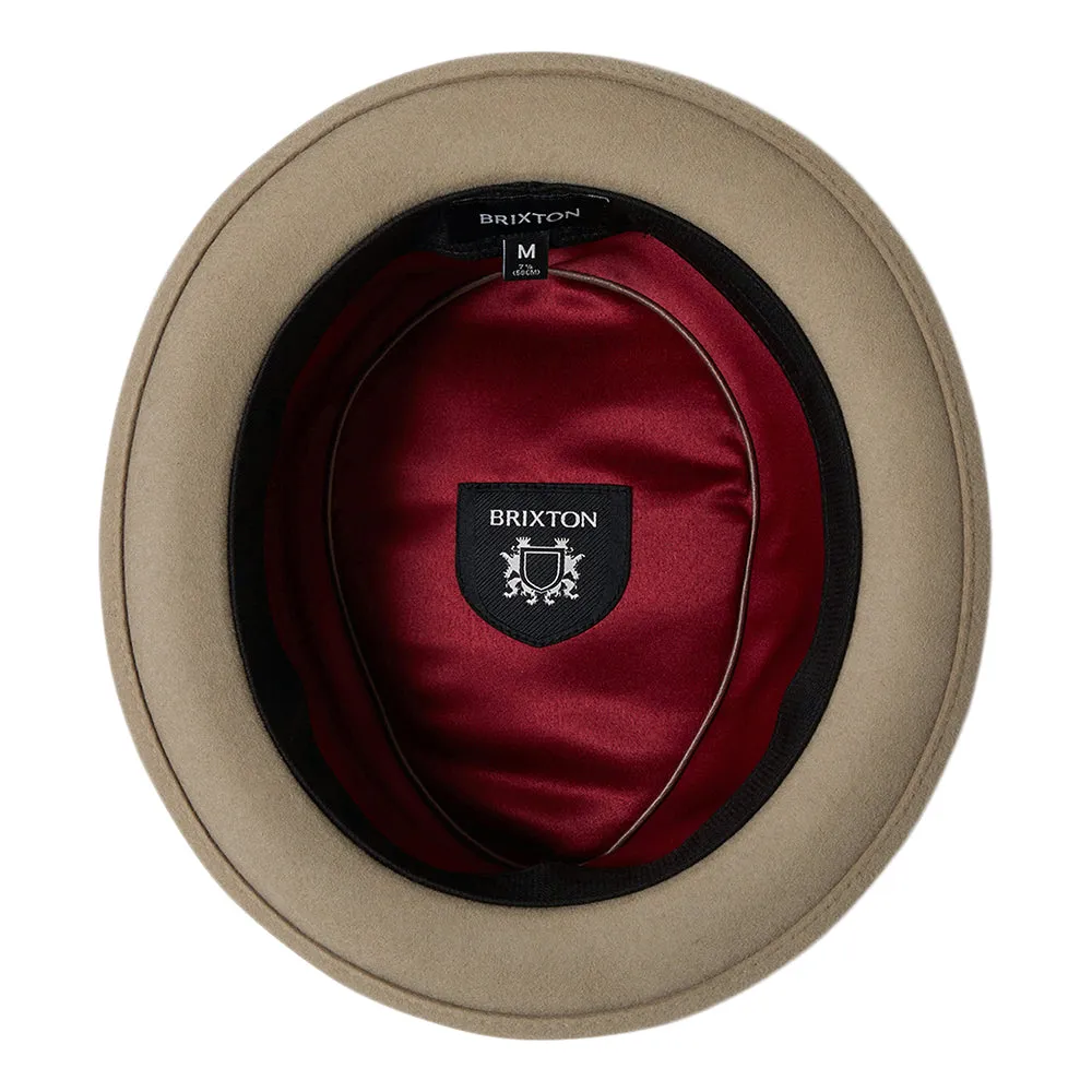 Brixton Hats Stout Wool Felt Pork Pie Hat - Sand-Dark Sand