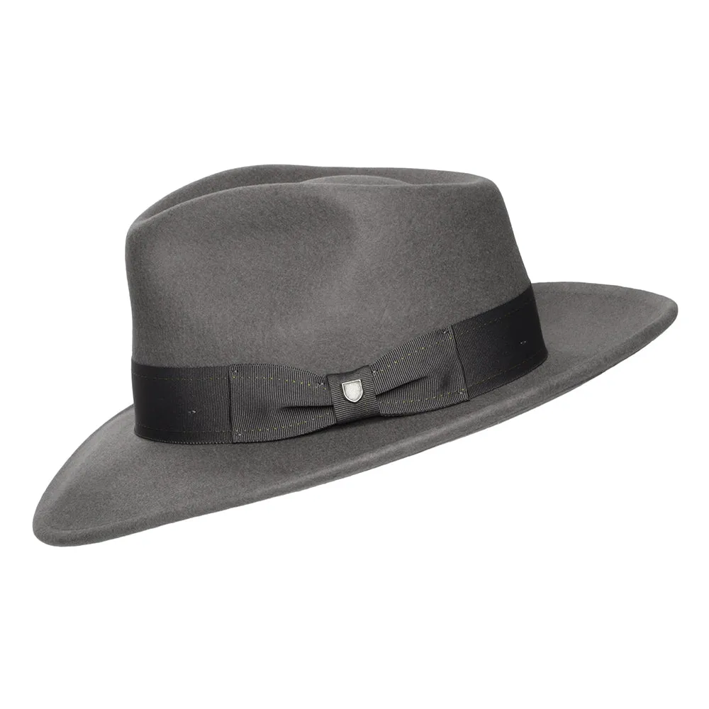Brixton Hats Swindle Convertabrim Wool Felt Fedora Hat - Grey