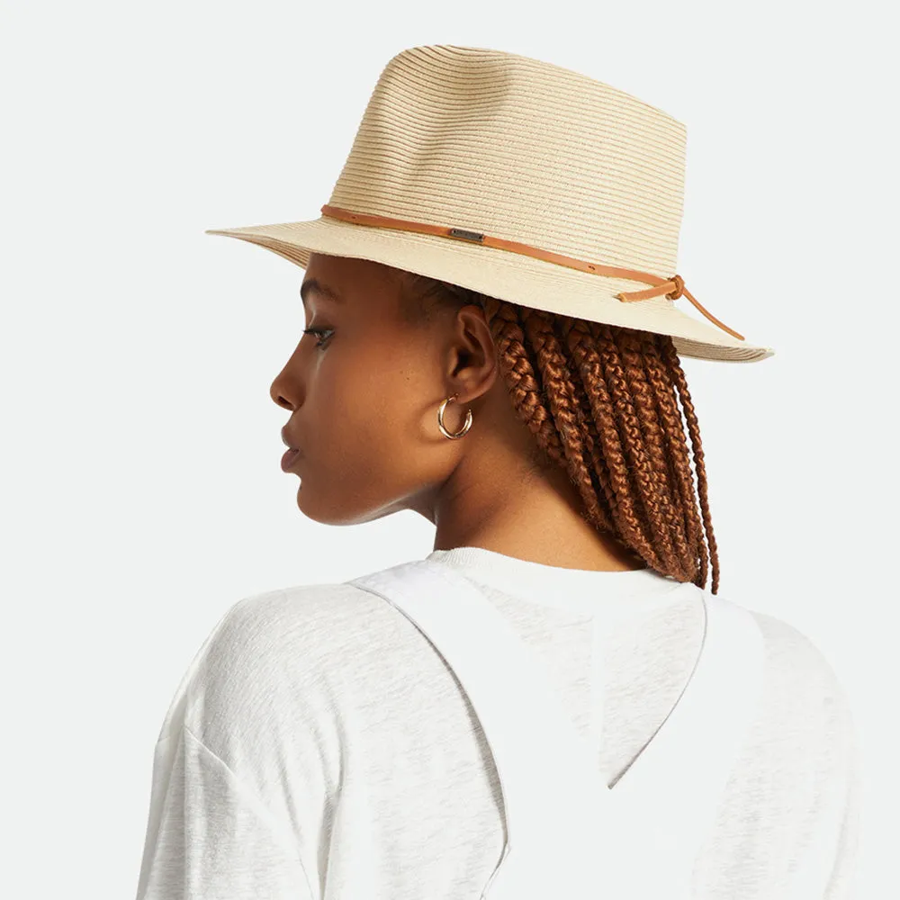 Brixton Hats Wesley Packable Straw Fedora Hat - Tan
