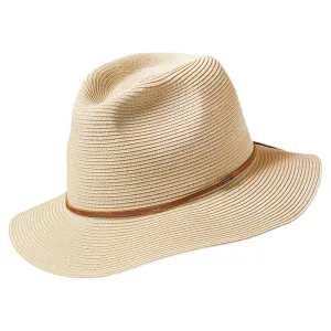 Brixton Hats Wesley Packable Straw Fedora Hat - Tan