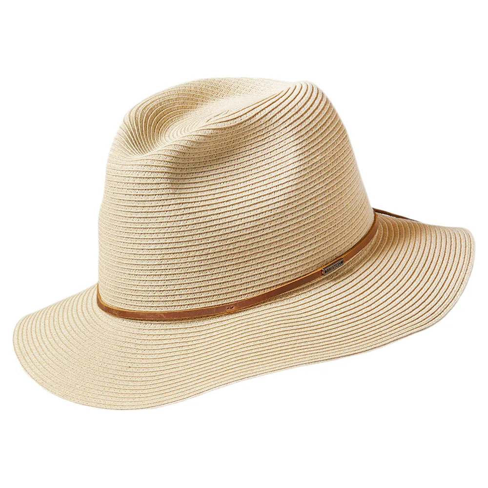 Brixton Hats Wesley Packable Straw Fedora Hat - Tan