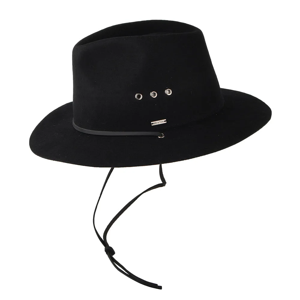 Brixton Hats Wesley Weather Guard Fedora Hat - Black