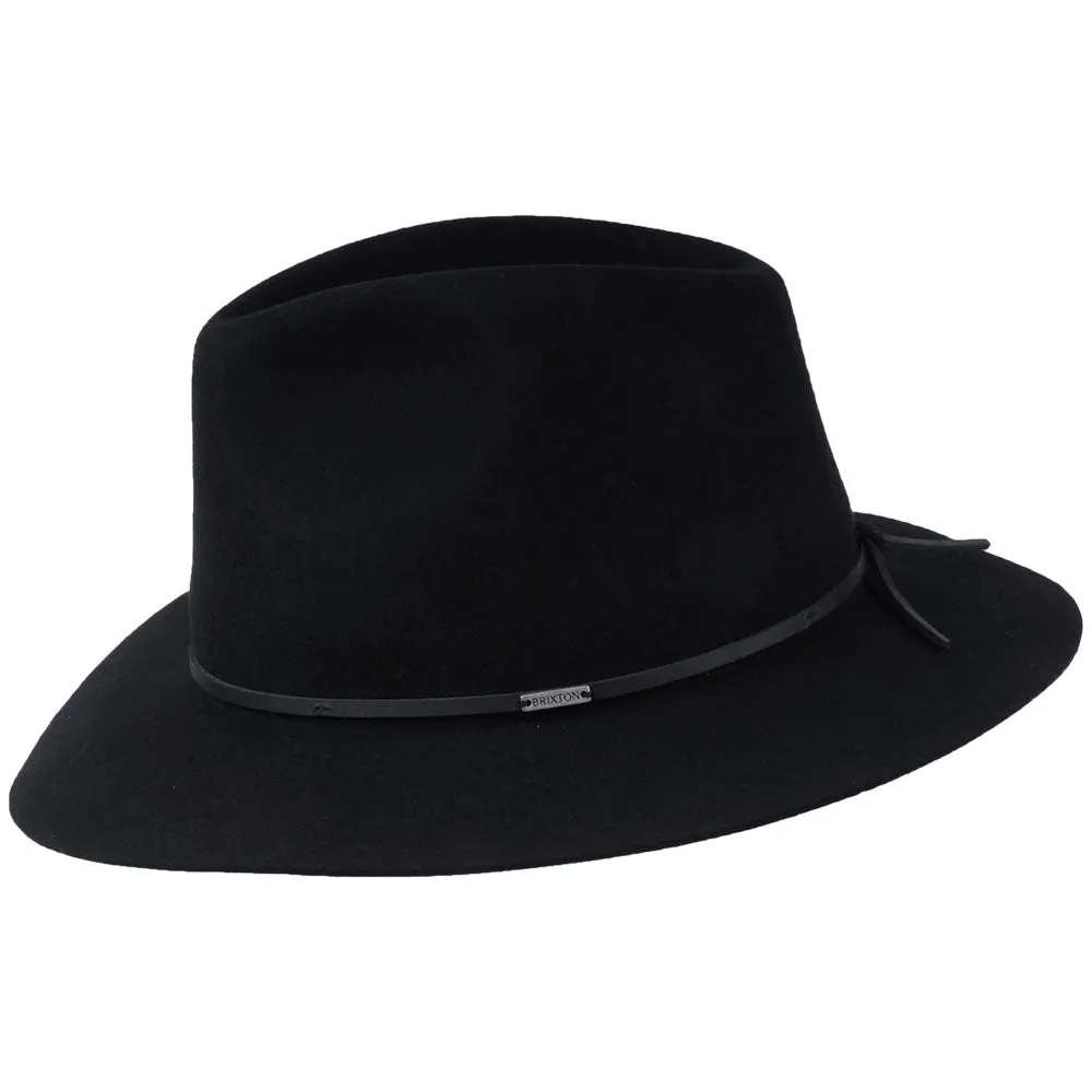Brixton Hats Wesley Wool Felt Fedora Hat - Black