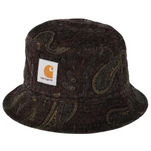 Carhartt WIP Hats Paisley Corduroy Bucket Hat - Burgundy-Multi