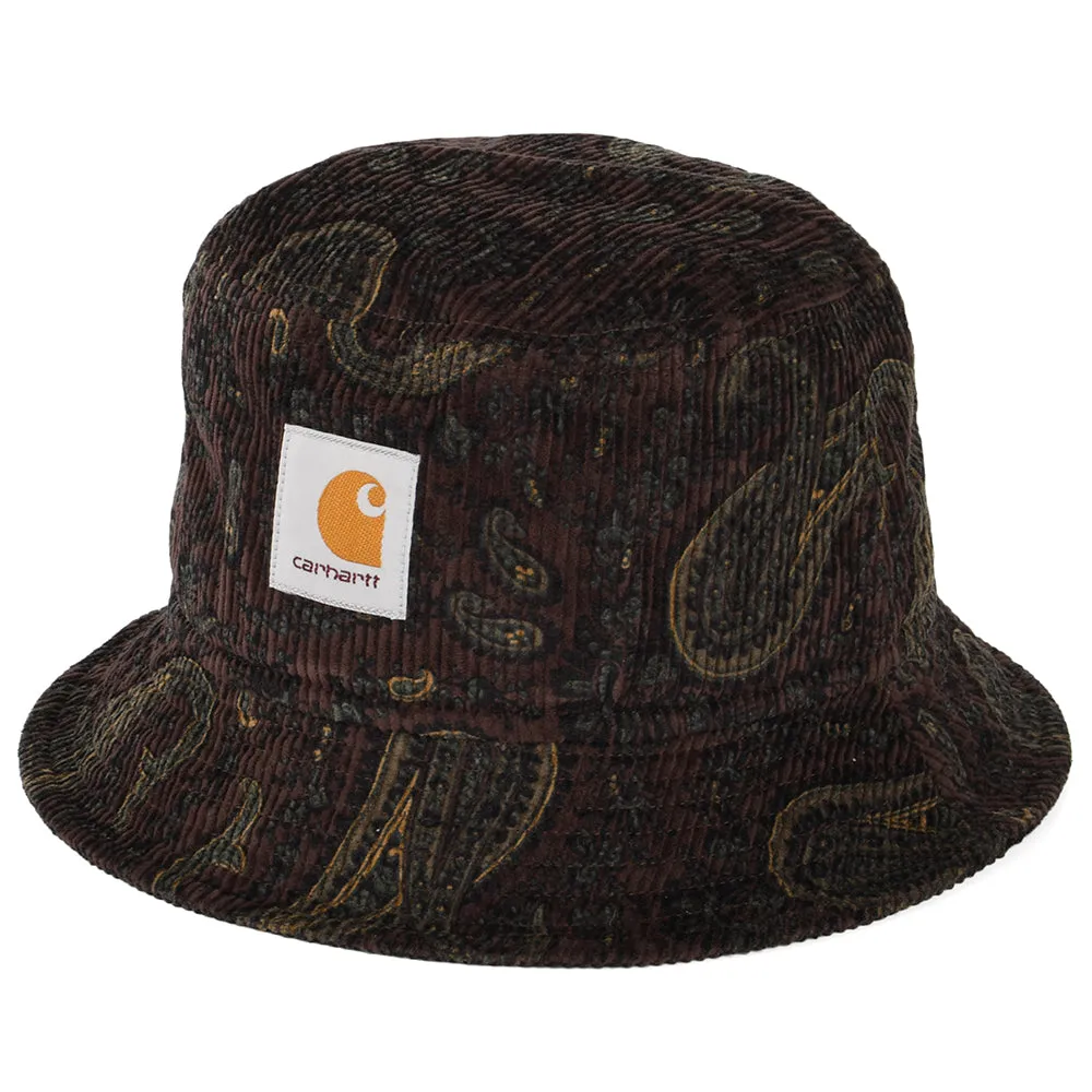 Carhartt WIP Hats Paisley Corduroy Bucket Hat - Burgundy-Multi