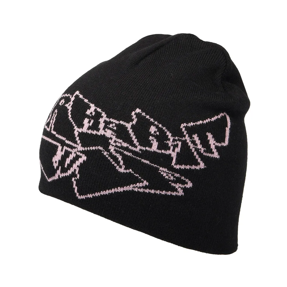 Carhartt WIP Hats Screwed Up Scripter Beanie Hat - Black-Light Pink