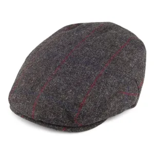 Christys Hats Balmoral Country Tweed Flat Cap - Charcoal