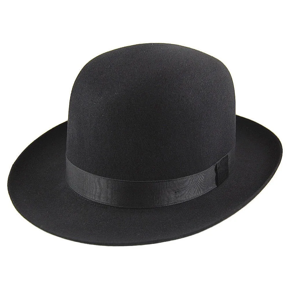 Christys Hats Foldaway Fur Felt Fedora Hat - Black