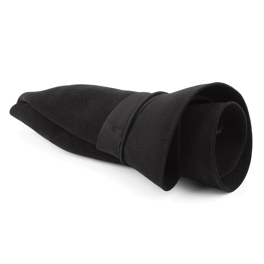 Christys Hats Foldaway Fur Felt Fedora Hat - Black