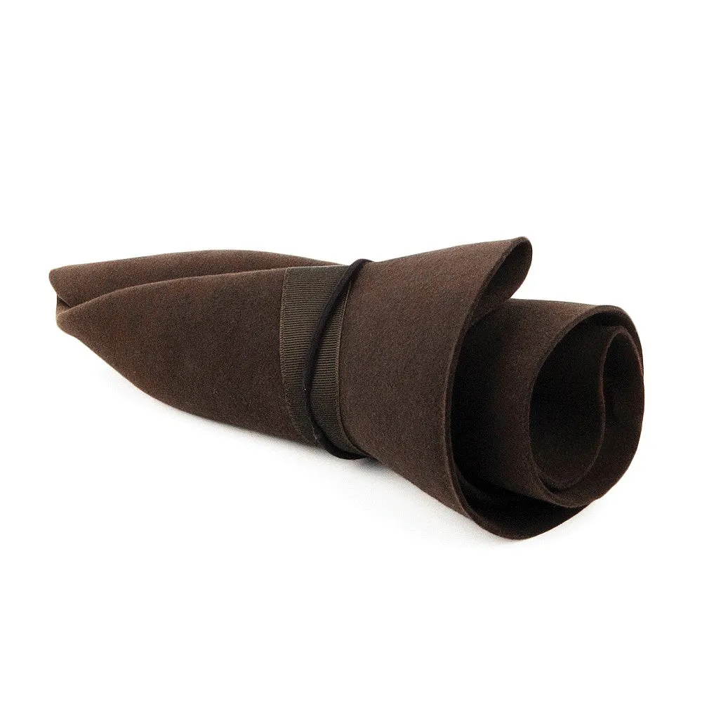 Christys Hats Foldaway Fur Felt Fedora Hat - Brown