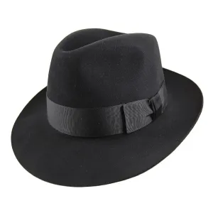 Christys Hats Knightsbridge Fur Felt Fedora Hat - Black