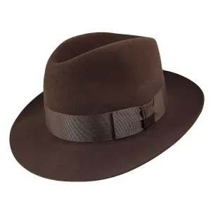 Christys Hats Knightsbridge Fur Felt Fedora Hat - Brown