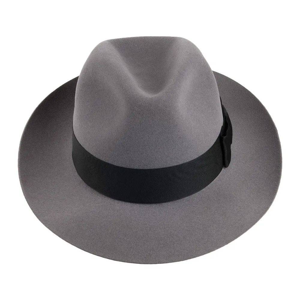 Christys Hats Knightsbridge Fur Felt Fedora Hat - Light Grey