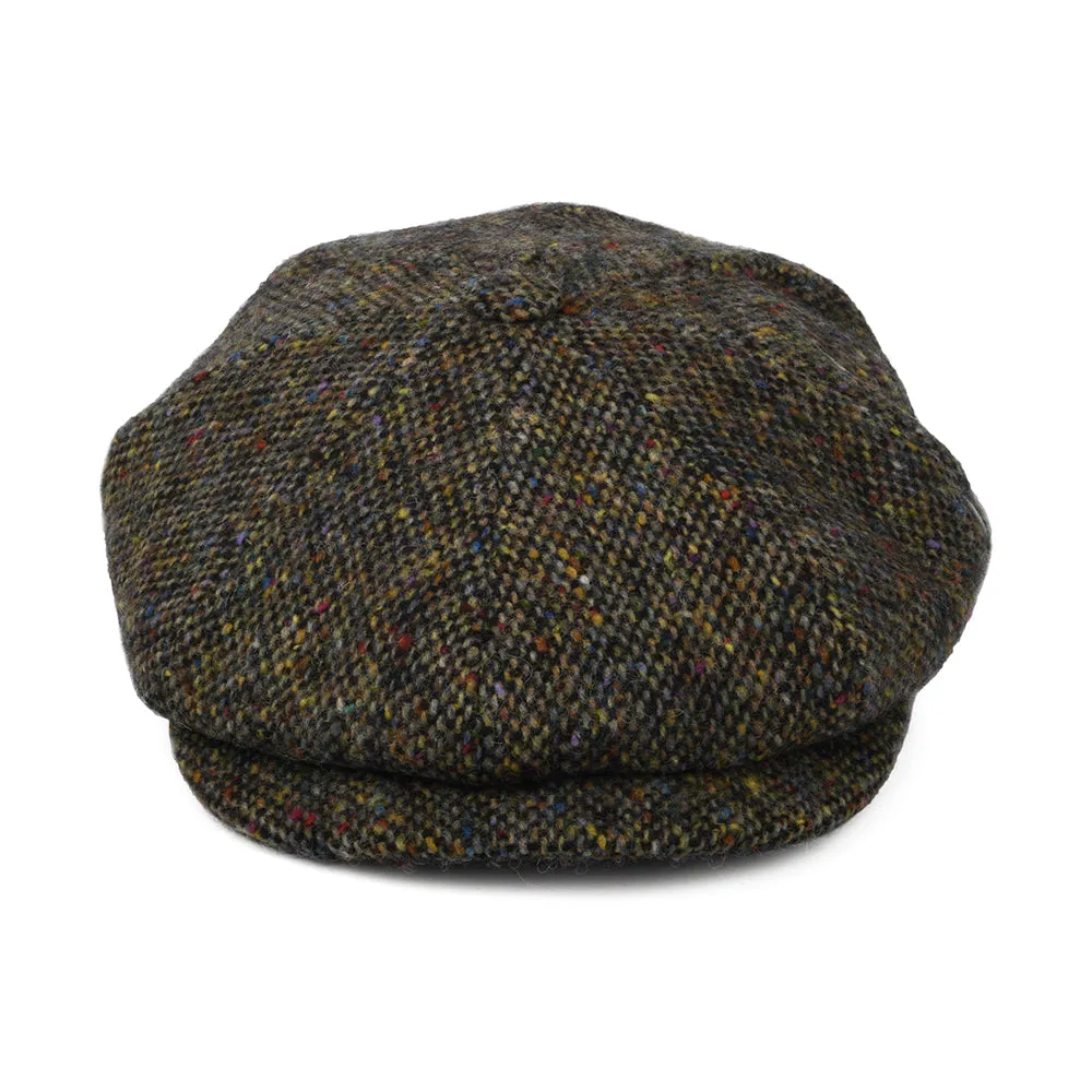 City Sport Donegal Tweed Marl Deep Fit Newsboy Cap - Multi-Coloured