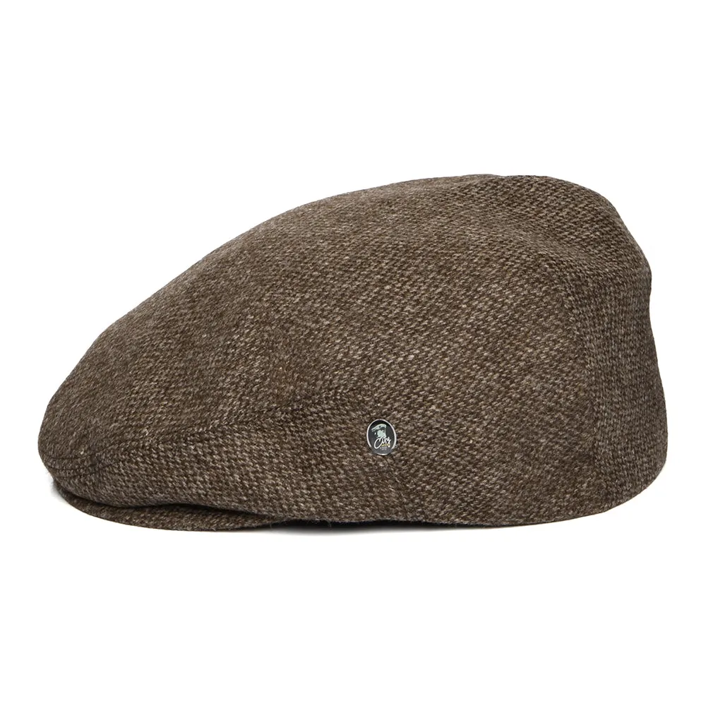 City Sport Merino Wool Flat Cap - Brown