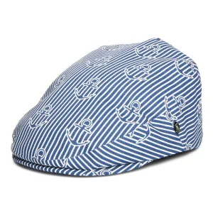 City Sport Sailors Cotton Flat Cap - Blue-White