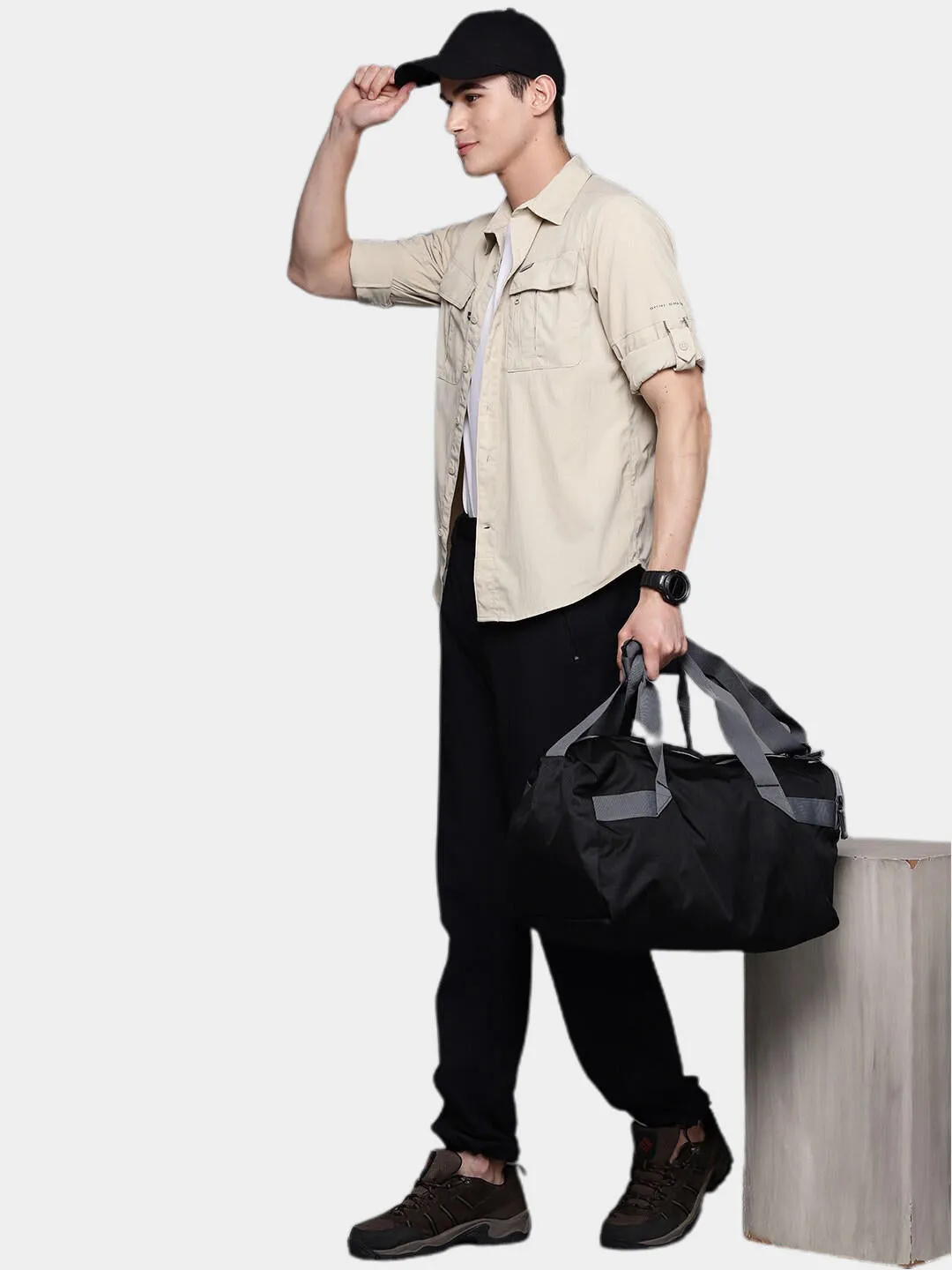 Columbia Men Beige Omni-Wick Newton Ridge Long Sleeve Shirt