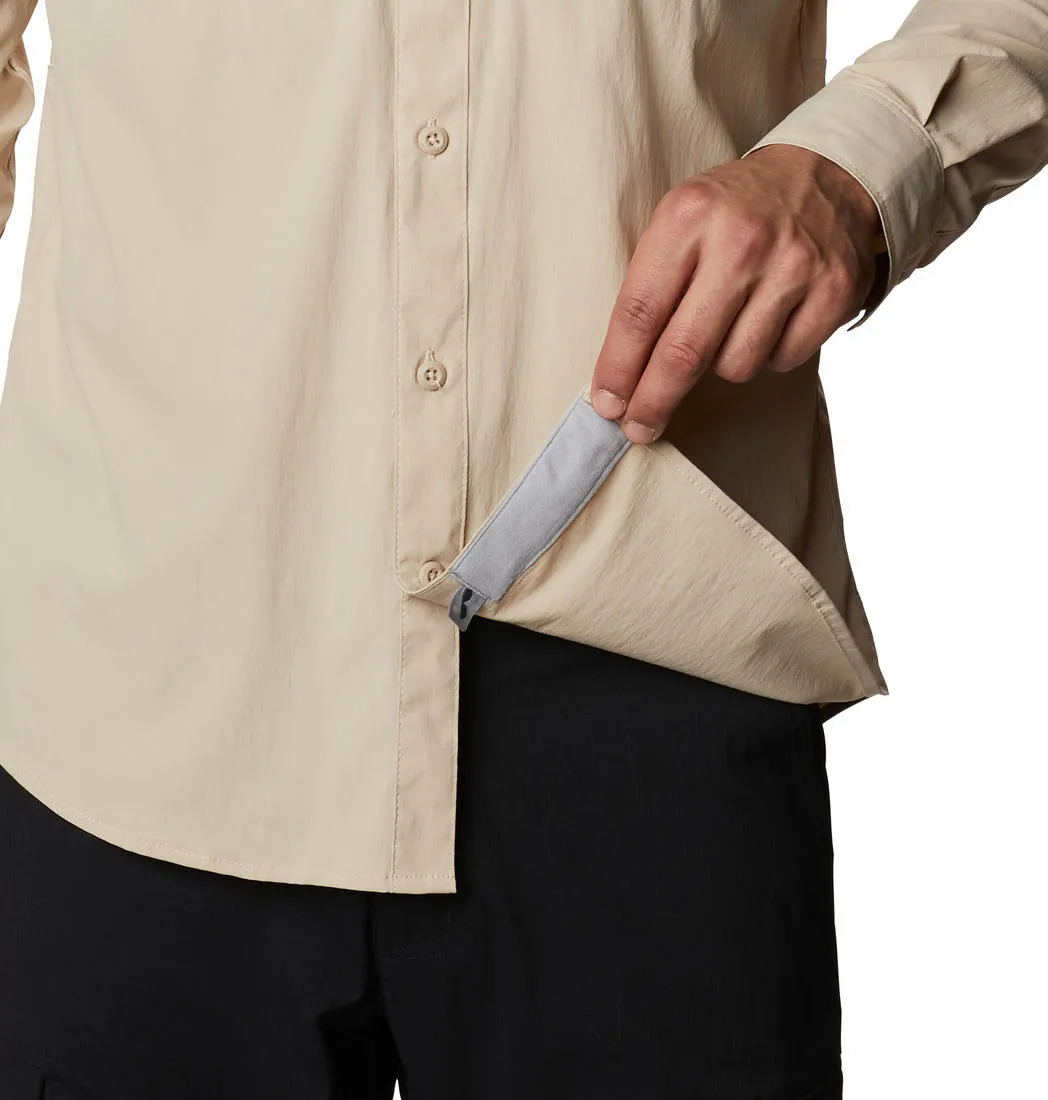 Columbia Men Beige Omni-Wick Newton Ridge Long Sleeve Shirt