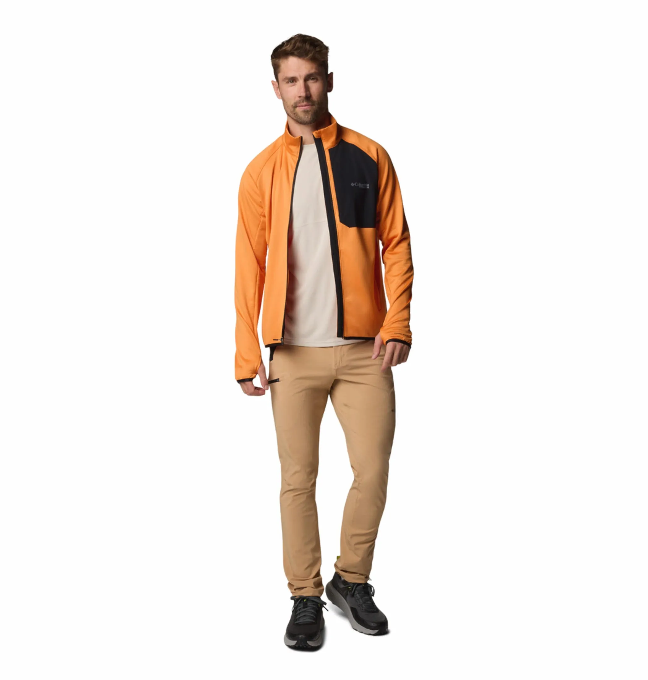 Columbia Men Black Omni-Wick Triple Canyon Grid II Fleece Jacket