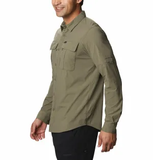 Columbia Men Green Omni-Wick Newton Ridge Long Sleeve Shirt