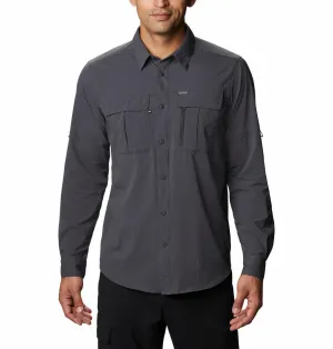 Columbia Men Grey Omni-Wick Newton Ridge Long Sleeve Shirt