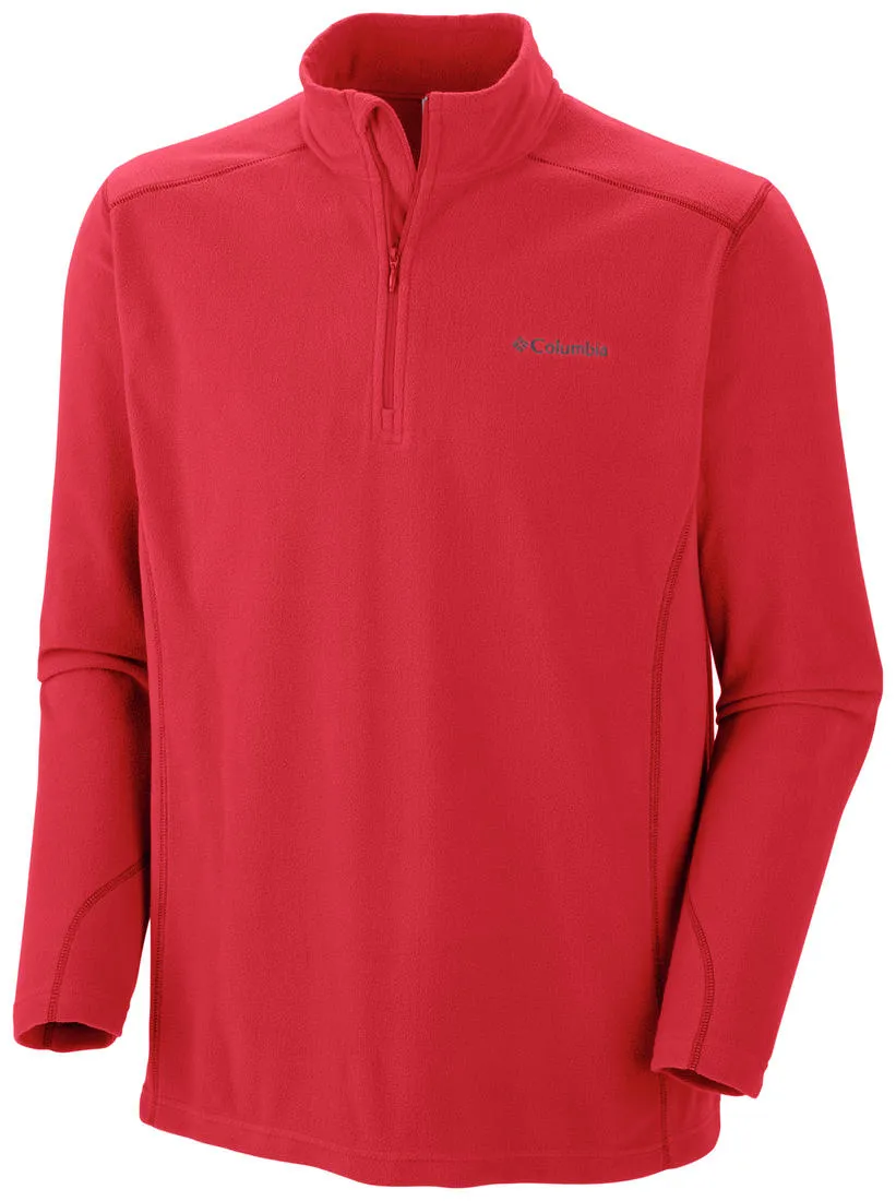 Columbia Men Red Sun Protection Klamath Range II Half Zip Fleece