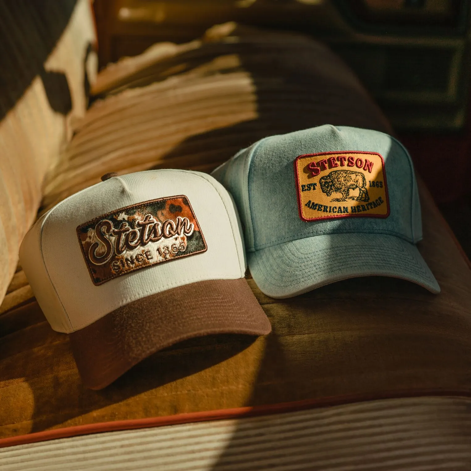 Cowhide Patch Trucker Hat -STETSON