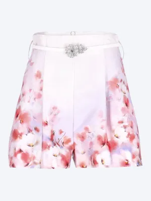 Crush flat front shorts