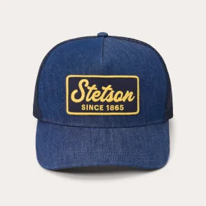 Dark Denim 1865 Patch Trucker Cap -STETSON