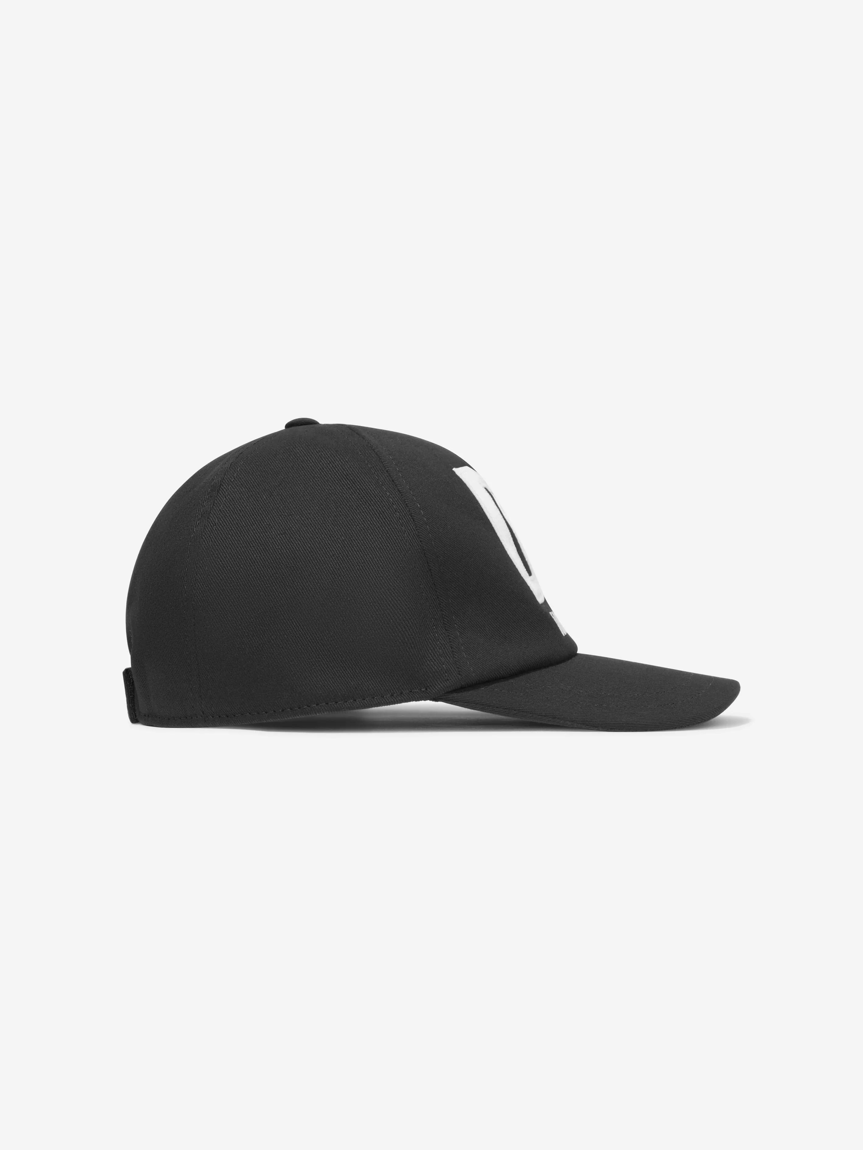 Dolce & Gabbana Boys Embroidered Logo Cap in Black